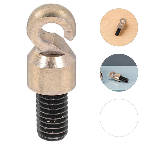 Must Have Grandfather Clock Weight And Shell Hook M6 Repair Parts close-up view of metal hook for floor clocks.