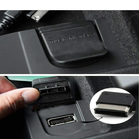 AMI Music Interface Type C Adapter Aux Cable 2 In 1 Charging And Music Playback For MMI 3G Plus Systems Compatible close-up view