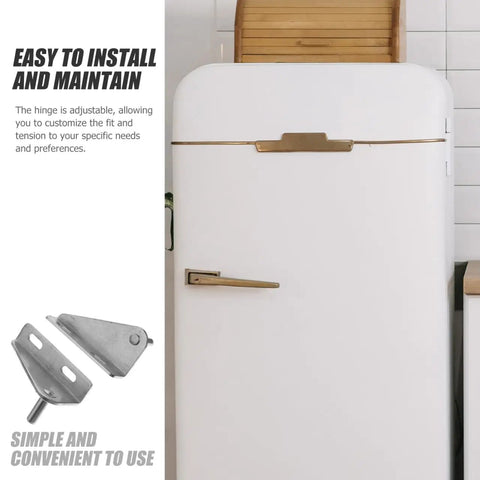 2 Pack Adjustable Refrigerator Door Hinges For Upright Freezers Durable Metal Replacement Hinges For Secure Door Closure