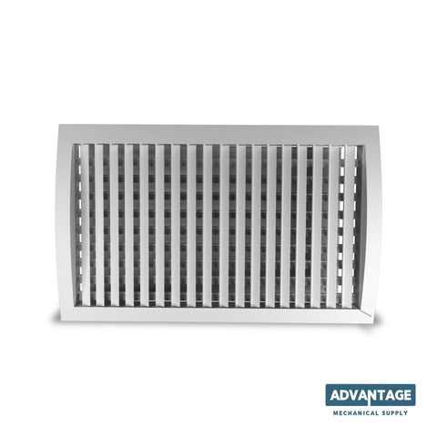 Direct To Duct Surface Grilles For HVAC Return Air Vents 30 By 6 Inches On 22 Inch Duct White Steel Finish Durable Metal Vent Cover Made To Order With 2 To 4 Weeks Production Time front view