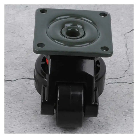 Four Piece Heavy Duty Ball Bearing Leveling Casters Set for Vending Machines and Heavy Equipment, front view