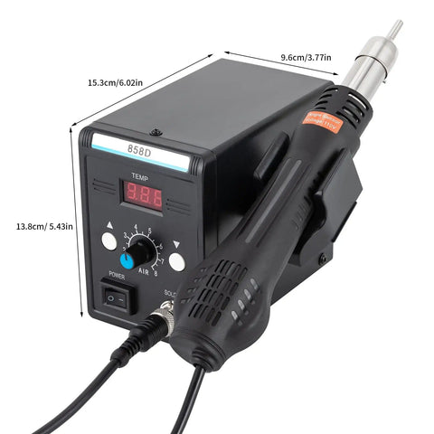 Hot Air Rework Station 700W 110V with Three Nozzles for SMD Soldering Desoldering and Repair Beast Pro SMD Welding Heat Gun Tool