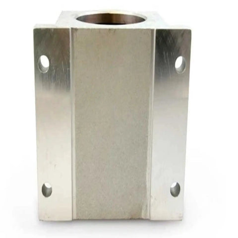 1 Inch Self Aligning Linear Pillow Block Bearing With Twin Closed Housing For End Supported Shafts close-up front view of unit
