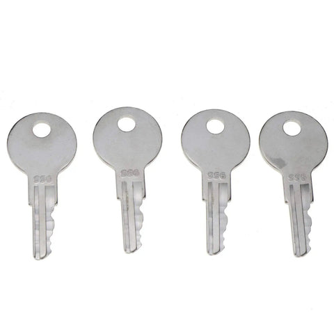 Heavy Duty Four Pack Ignition Keys Tailored For Hyster Yale Machinery Plus Lull Uprights Featuring Dead Simple Swaps For Lightning Fast Starts On Demanding Job Sites Daily - set of four silver ignition keys