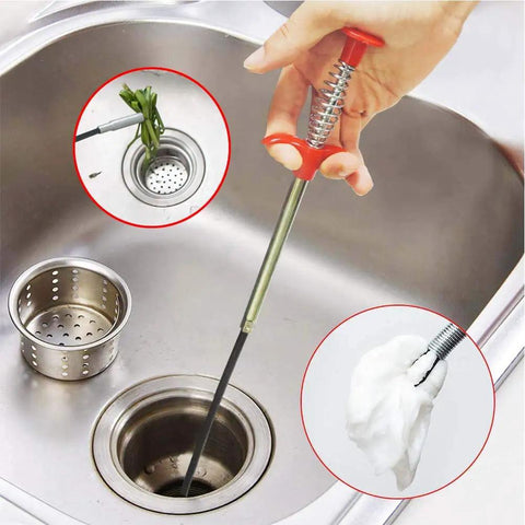 Ultra Slim Drain Snake Clog Remover Tool With Flexible Grabber Reacher Claw For Sink Tub And Toilet Narrow 0.28 Inch Tube 118 Inch Drain Auger For Hair Debris And Tiny Trash Easy Push And Pull Cleaning Access
