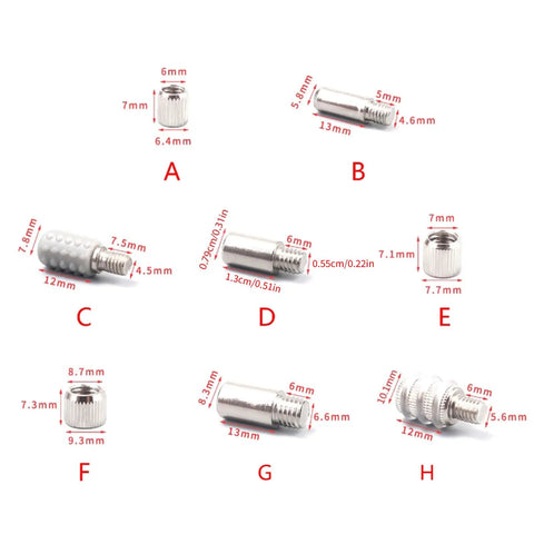 Image of various sizes of metal fasteners from the 20 Pack Shelf Bracket Pins Kit Metal Cabinet Wardrobe Shelf Fasteners Easy Install Heavy Duty Hardware For Home Kitchen Pantry Shelves Organize And Secure Your Cabinets And Furniture Grip Solid For Real World Use.