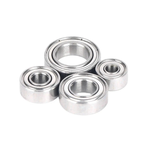 Ten Piece Replacement Ball Bearing And Carbon Brush Kit For Electric Nail Drill Micromotor Handpieces showing four steel bearings.