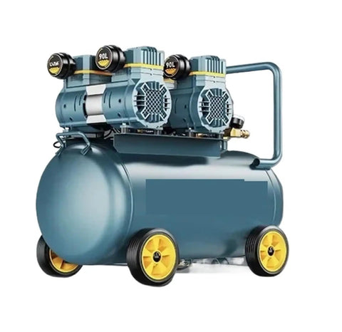 Heavy Duty Silent Air Compressor 220V Industrial Grade Oil Free Portable Unit With 15L Tank ideal for workshops with compact design.