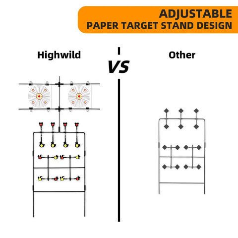 Versatile Three-Section Detachable Air Gun Target With Adjustable Paper Stand design comparison vs other target