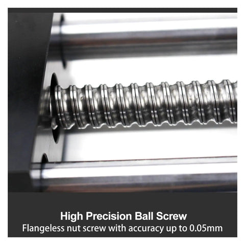 Hella Smooth Precision Linear Bearing Electric Linear Rail Ballscrew Slide Stage For CNC DIY Z Axis rugged aluminum ball screw close-up.