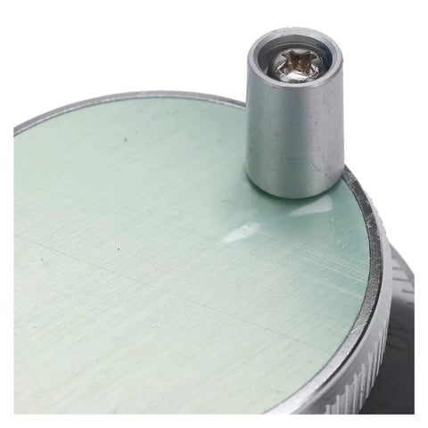 Close-up of Electronic Hand Wheel Encoder For CNC Machines 5V Pulse Generator Rotary Encoder with silver metal gear top view