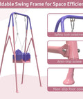 Foldable Toddler Swing Set For Indoor And Outdoor Play, Adjustable Seat Heights To Grow With Your Child, detailed close-up view