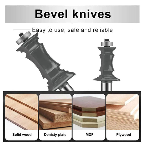 Molding Router Bit Set Half Inch Shank for Woodworking, Ogee Rail And Stile Cabinet Door Frames, carbide bits with materials
