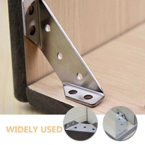 Heavy Duty Stainless Steel Corner Brace Angles For Wood Furniture 6 Pack Right Angle Brackets for corner support installation