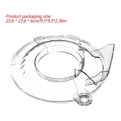 Clear PC splash guard for stand mixer 23.6x23.6x6 cm, transparent cover that cuts messy splatter and cleanup time, top view