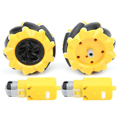 80mm Mecanum wheels for DIY robots with geared motors
