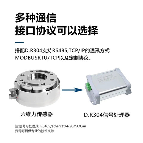 Beefy Six Axis Torque And Force Sensor For Industrial Robots, Ultra Precise Six Dimensional Measurement, 100N Force, 7N.M Torque, Built Tough With Alloy Steel, Shielded Cable For Stable Signals, Easy Mounting For Plug And Play Automation