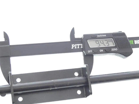 Heavy Duty 24 Inch Gate Drop Rod And Cane Bolt Forged From Beefy Half Inch Solid Steel measuring 94.3mm with digital caliper.
