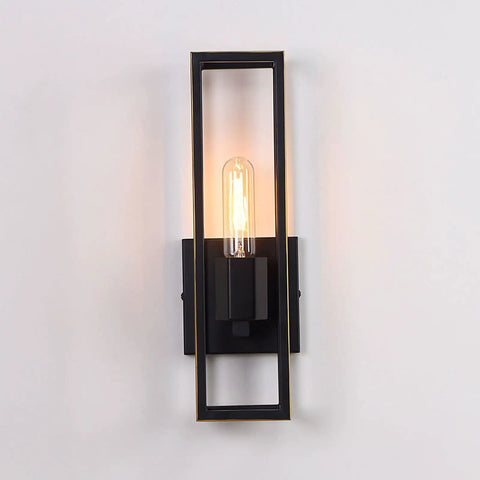 Dang Stylish Vintage Industrial Wall Sconce Lights With Solid Iron Frame Hella Bright LED Wall Lamp mounted on white wall.