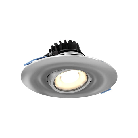4 Inch Round LED Gimbal Recessed Light Black Dimmable Integrated Driver 120V Direct Connection, modern design with adjustable beam.