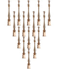 Tough As Nails Adjustable Staircase Railing Balusters 15 Piece Set with rose gold aluminum spindles for home renovations.