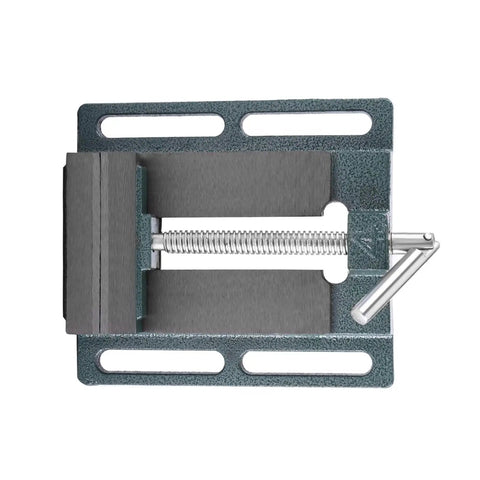 Senecesli 4 Inch Heavy Duty Cast Iron Drill Press Vice Smooth Moving Milling Machine Vise Durable Workshop Clamp Machinist Tool Sturdy Grip top view showing durable steel construction.