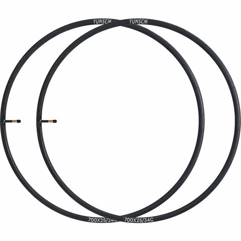 Two Pack Beefy Heavy Duty 700C Bike Inner Tubes With Schrader Valve Compatible With 700x25C 700x26C 700x28C 700x32C 700x34C Tires AV48