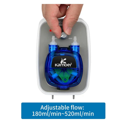 Heavy Duty 24V Peristaltic Pump With Automatic Control For Precise Fluid Transfer, featuring adjustable flow control knob.