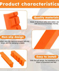 Heavy Duty 4 Inch Vise Jaw Pads With Magnetic Soft Jaw Covers For Bench Vise Replacement, non-slip design, orange rubber material.