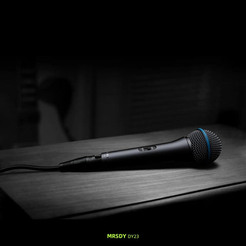 Wired XLR Dynamic Microphone For Singing And Live Gigs, Cardioid Handheld Mic For Stage And Studio with On Off Switch on table