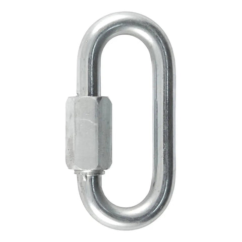 Heavy Duty Threaded Quick Link Trailer Safety Chain Hook Carabiner Clip 5/16 Inch Diameter Zinc Coated Steel Rig Tow Hardware.