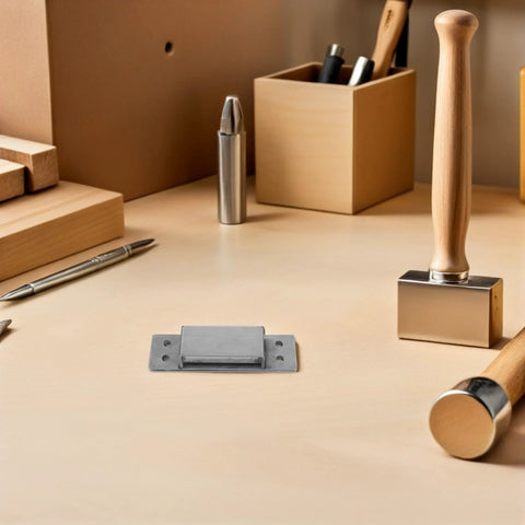 Concealed Adjustable 5 Inch Square Stainless Steel Wood Door Hinge For Hidden Cabinets And Bookcases, Super Solid Pivot Hinge on desk
