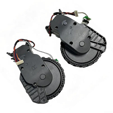 Left And Right Replacement Wheel Set For Master S Robot Vacuum, side view showing side caster roller assembly, 1 pack, black.