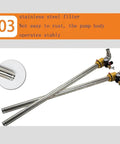 High-Flow Air Operated Drum Pump With Stainless Steel Construction For Efficient Diesel, Hydraulic Oil And Water Transfer Includes Pressure Gauge And Safety Valve 130L Min Speed stainless steel filter and pump body for stable operation.