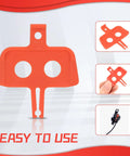 8 Piece Bike Disc Brake Pad Spacer Set for Hydraulic Systems Go To Spreader Insert Tool Shimano Compatible, red spacers