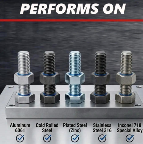 Assorted metal fasteners with Blue Medium Strength Threadlocker 0.20 Ounce Bottle Ideal For Metal Fasteners Removable With Hand Tools
