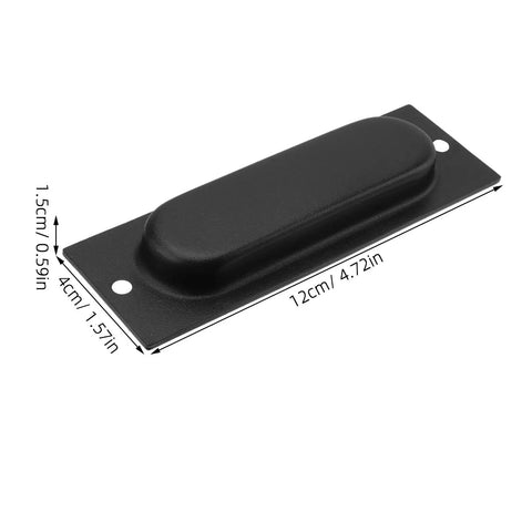 Two Pack Recessed Finger Flush Door Pulls For Pocket And Sliding Barn Doors Black Stainless Steel Rectangular Door Handles