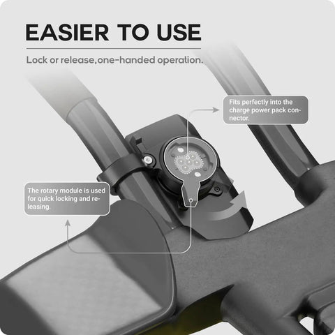 Close-up of Dope Tri Bar Time Trial Mount For Garmin Edge GPS Bike Computers with quick-lock rotary module on 22.2mm handlebars.