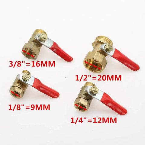 Brass Needle Valve Pneumatic Mini Ball Valve Female Male Thread for Smooth Airflow and Precise Pressure Control, sizes 1/4" to 1/2"