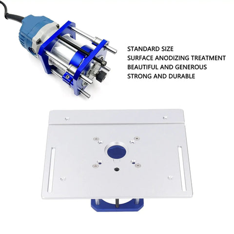Rock Solid Aluminum Router Table Insert Plate With Zero Clearance Fence Kit For 64Mm Routers, CNC machining, 54mm lift stroke.