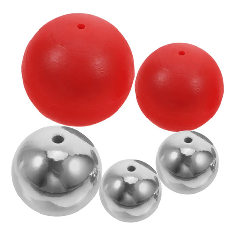 Hands On Pendulum Ball Physics Kit For Classroom Labs And Visual Learning Ball Cradle Demonstration Device showing 5 balls.