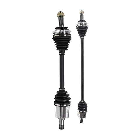 Front Left And Right CV Axle Shaft Assembly Pair For Honda Accord 1998 1999 2000 2001 2002 2.3L Auto Transmission Premium Replacement With Neoprene Boot And Easy Install, shown upright