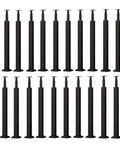 20 Pack Black Steel Stair Railing Posts Adjustable 0 To 270 Angle 41 Inch Height with base brackets for deck and patio.