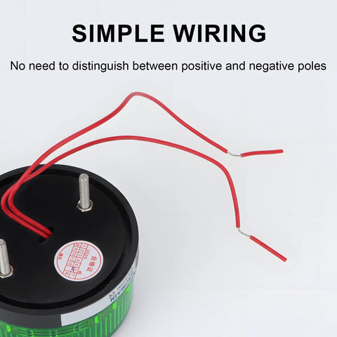 Hella Bright Industrial Green Strobe Warning Light Ac 110V 3W Led Beacon with simple polarity-free wiring for easy setup.