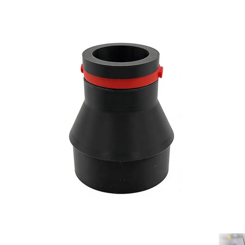 Upgrade Your Shop Vibe With This Ultimate 2.25 Inch Vacuum Hose Adapter For Bosch Click And Clean Dust Collection System Featuring Locking Ring Secure Attachment For Miter Saw And Workshop Use - black plastic fitting.