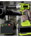 Cordless Brushless Electric Impact Wrench High Torque Power Tool in hand, showing durable design for auto repair and projects.