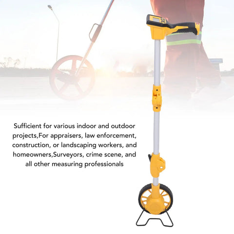 Baxnore Digital Display Measuring Wheel Accurate Distance Measure Tool with Backlit, suitable for construction and landscaping.