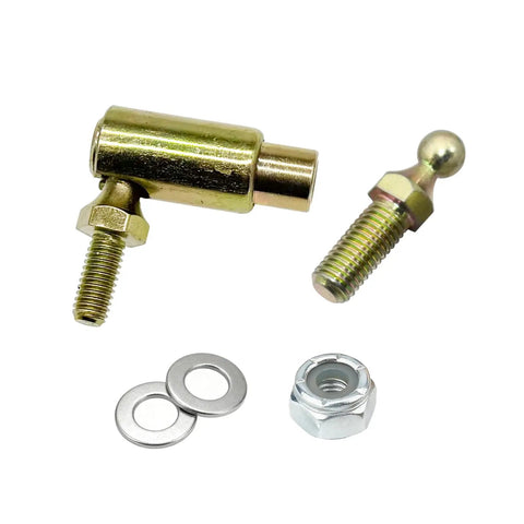Two Set Ball Joint Quick Release Throttle Disconnect Kit With 10-32 Female Thread, cadmium-plated components visible