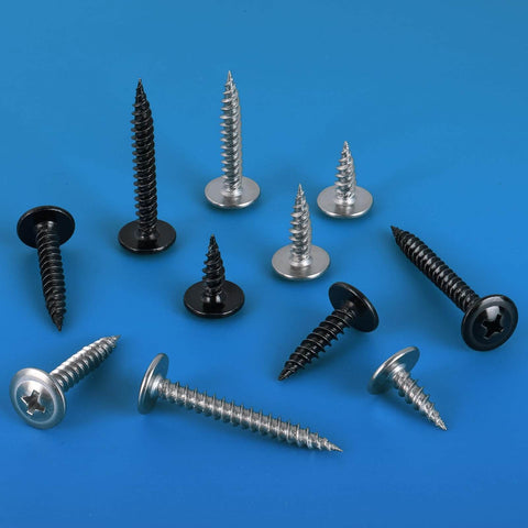 160 Piece Size 8 Modified Truss Wood Screws Kit For DIY Projects, self drilling self tapping fasteners in 410 stainless and black zinc