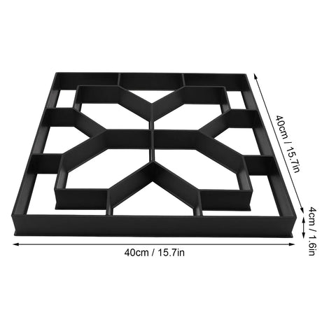15.7X15.7 Inch Walk Maker Mold For Concrete Pavers ABS Reusable DIY Stepping Stone Paver viewed from above
